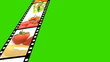 collage of fruits footage against a green screen