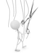 Illustration: Mr. Emotion V55.1b Marionette Cutting The Thread white Mr. Emotion V55.1b Marionette Cutting The Thread white