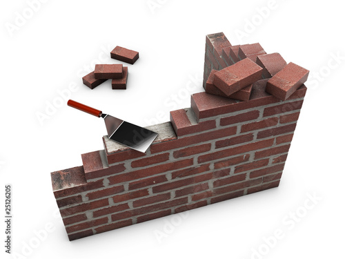 Illustration: Build Brick Wall 01 Build Brick Wall 01