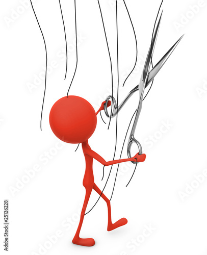 Illustration: Mr. Emotion V55.1c Marionette Cutting The Thread red Mr. Emotion V55.1c Marionette Cutting The Thread red