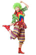 Joyful posing female clown