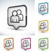 icône bouton contact / groupe