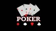Poker video title black background animation