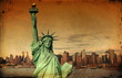 new york city tourism concept with statue liberty