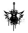 Abstract with guitar