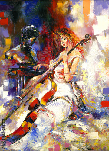 Photo: The girl and a violoncello The girl and a violoncello