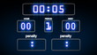 Sports Score Board with 10 seconds left