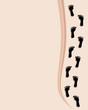 background with imprint of the legs