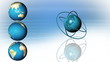 3d globes rotating in high definition