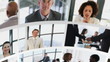 Vidéo : turning tower showing businesspeople at work turning tower showing businesspeople at work