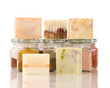 handmade soap and herb material handmade soap and herb material