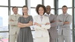 afro business woman joining her team