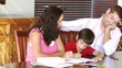 Parents interested in their son homework