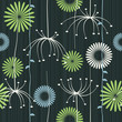 Retro floral seamless background with dandelion
