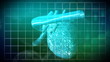 3D blue turning heart animation