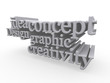 Graphic design concept text