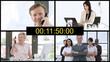 countdown with businesspeople on background