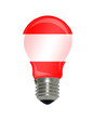Flag of Austria in light bulb
