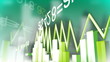 Video: 3d stock market animation against green background 3d stock market animation against green background