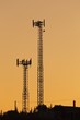 Silhouette Of Cell Phone Masts
