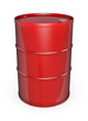 Red oil barrel. High quality 3D rendered image. Red oil barrel. High quality 3D rendered image.