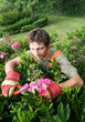 gardener in working gardener in working