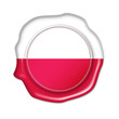 poland button, seal, stamp