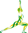 fitness YOGA girls vector