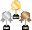 Gold, silver and bronze awards