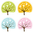 Colorful tree set vector background