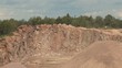 Quarry explosion at the granite pit