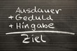 Der Weg zum Ziel
