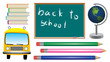 vector set of school symbols