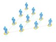 Illustration: Team hierarchy. 3d rendered illustration. Team hierarchy. 3d rendered illustration.