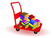 Vector illustration colored books Vector illustration colored books