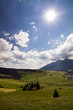 Pasture with a meadow and mountains Pasture with a meadow and mountains