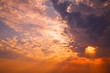 Beautiful sunset in the tropical sea