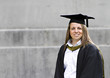 Proud young student at her graduation