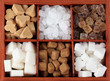 Sugar collection - various kinds of sugar cubes Sugar collection - various kinds of sugar cubes