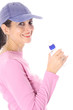 Photo: woman drinking bottled water woman drinking bottled water