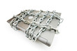 Computer security concept with laptop and chain