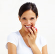 Healthy lifestyle - Young gilr eating an apple