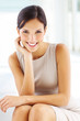Portrait of pretty young businesswoman smiling