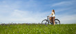 Girl with a bicycle