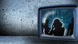 animation of women dancing in television screen