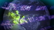 3d Stock Market with Globe in foreground