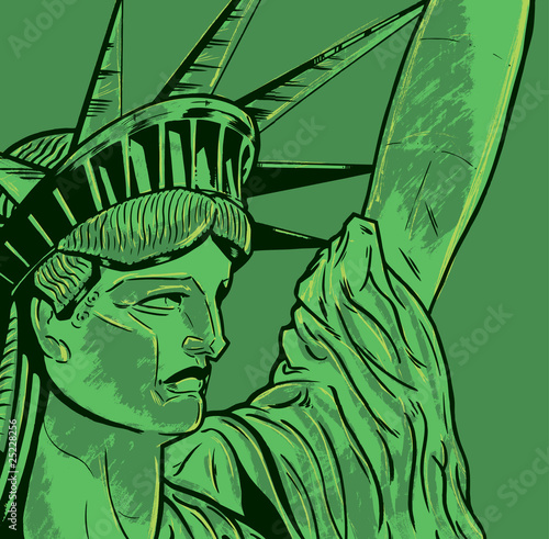statue of liberty face image. the statue of liberty face.
