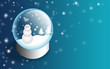 christmas design with snow ball