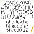 Stylized hand drawn vector alphabet Stylized hand drawn vector alphabet