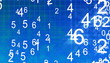 Video: numbers in motion in a blue space numbers in motion in a blue space